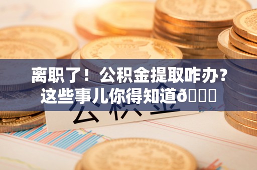城口离职了！公积金提取咋办？这些事儿你得知道😎